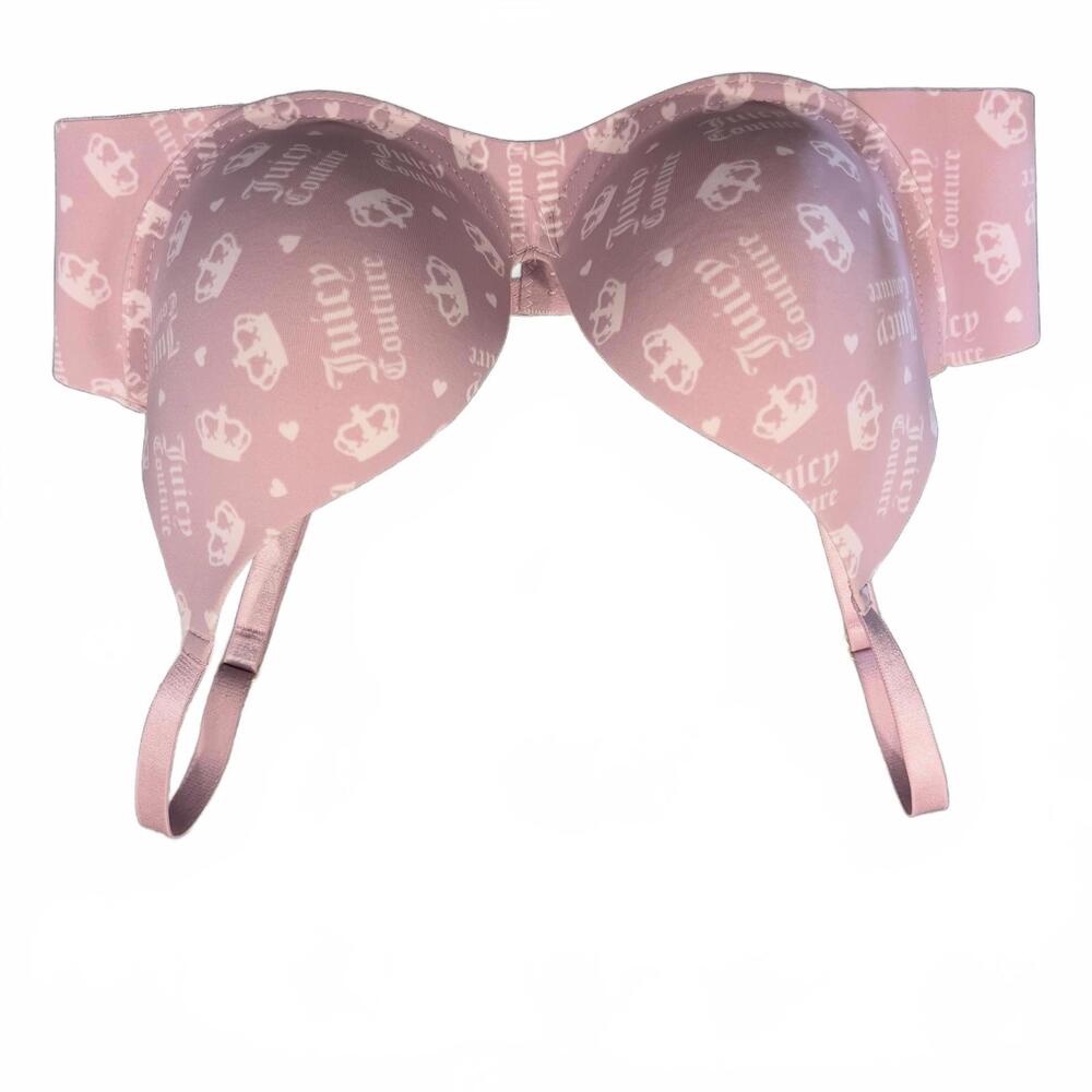 Juicy Couture Pink Logo Print Bra